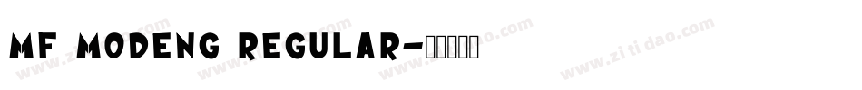 MF MoDeng Regular字体转换